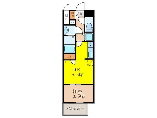 ｽﾜﾝｽﾞｼﾃｨ新大阪ﾌﾟﾗｲﾑ（404）の物件間取画像